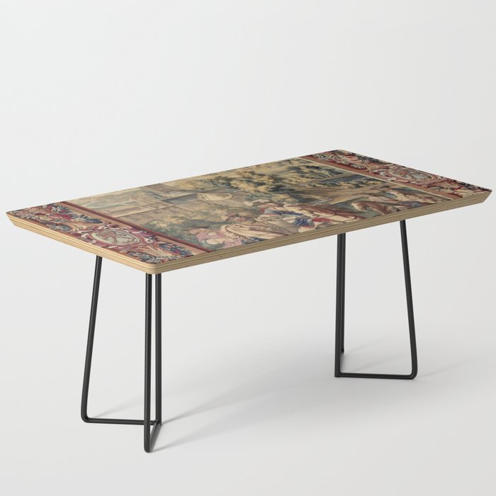 Antique 18th Century 'Capture of Lille' French Tapestry Coffee Table Gallery Image 1