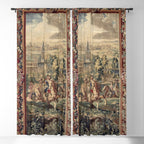 Antique 18th Century 'Capture of Lille' French Tapestry Window Curtain Gallery Image 5