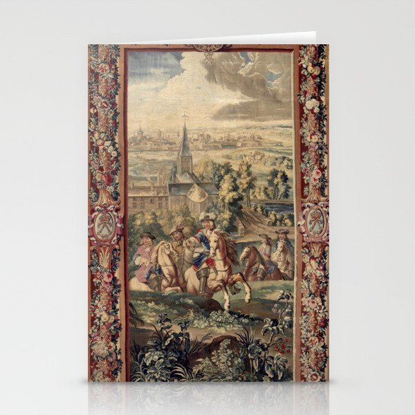 Antique 18th Century 'Capture of Lille' French Tapestry Stationery Card Gallery Image 2