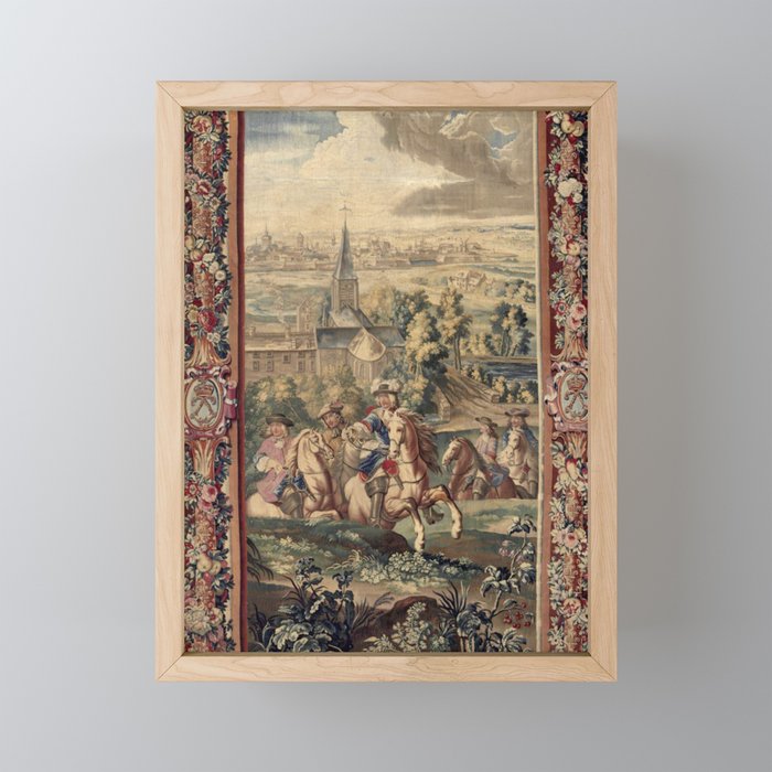 Antique 18th Century 'Capture of Lille' French Tapestry Mini Art Print Gallery Image 1
