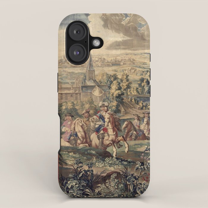 Antique 18th Century 'Capture of Lille' French Tapestry iPhone Case Gallery Image 1