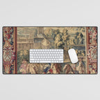 Antique 18th Century 'Capture of Lille' French Tapestry Desk Mat Gallery Image 1