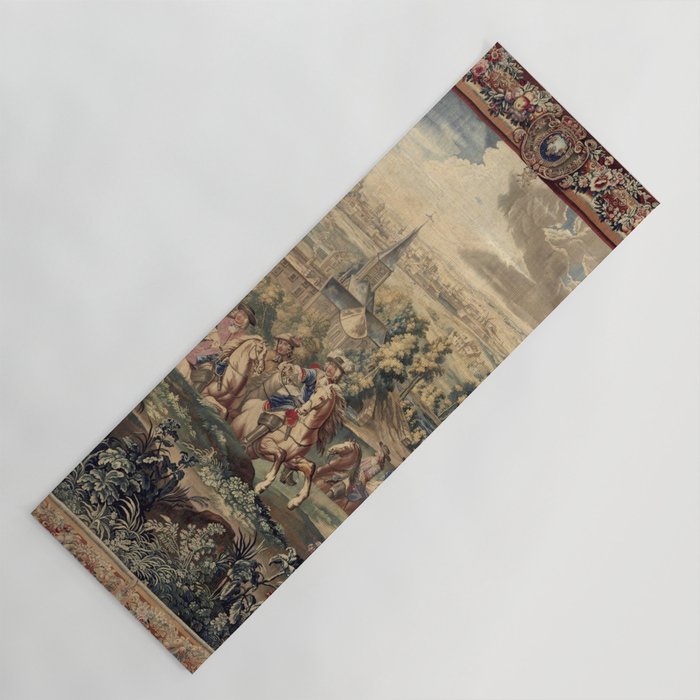 Antique 18th Century 'Capture of Lille' French Tapestry Yoga Mat Gallery Image 1