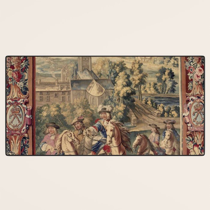 Antique 18th Century 'Capture of Lille' French Tapestry Desk Mat Gallery Image 3