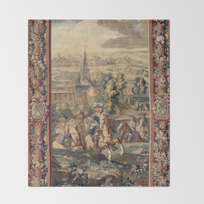 Antique 18th Century 'Capture of Lille' French Tapestry Throw Blanket Gallery Image 2