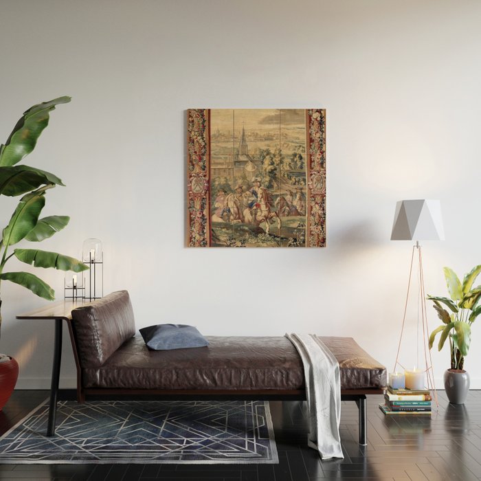 Antique 18th Century 'Capture of Lille' French Tapestry Wood Wall Art Gallery Image 2