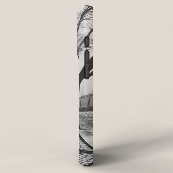 Sacre Coeur, Montmartre, Paris, France Stairs black and white photograph / black and white photography iPhone Case Gallery Image 2