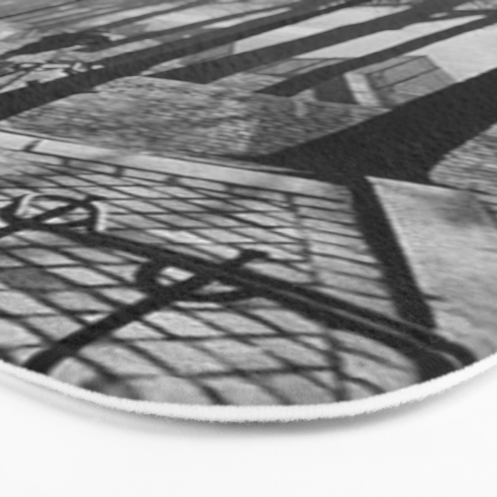 Sacre Coeur, Montmartre, Paris, France Stairs black and white photograph / black and white photography Bath Mat Gallery Image 3