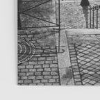 Sacre Coeur, Montmartre, Paris, France Stairs black and white photograph / black and white photography Poster Gallery Image 3