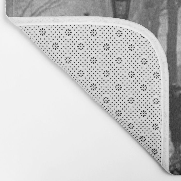 Sacre Coeur, Montmartre, Paris, France Stairs black and white photograph / black and white photography Bath Mat Gallery Image 2