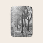 Sacre Coeur, Montmartre, Paris, France Stairs black and white photograph / black and white photography Bath Mat Gallery Image 1