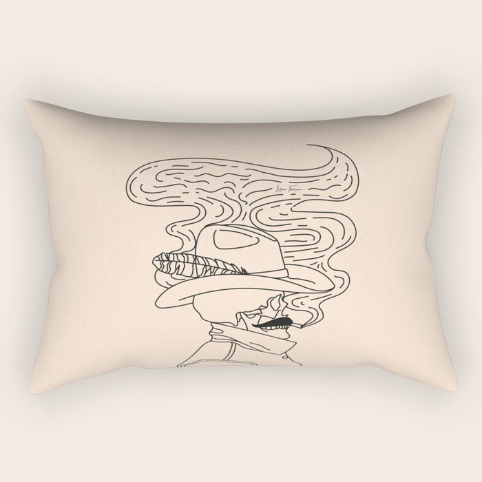 Love or Die Tryinâ - Cowhand Black & Cream Rectangular Pillow Gallery Image 2