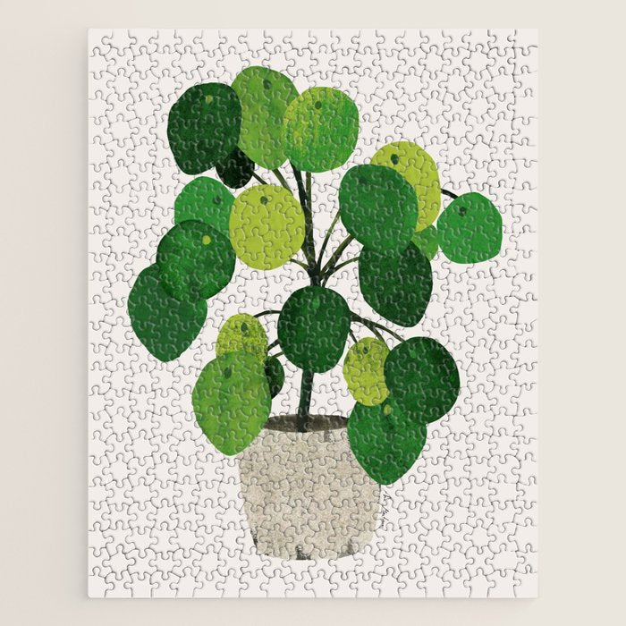 Pilea Peperomioides interior plant Jigsaw Puzzle Gallery Image 1