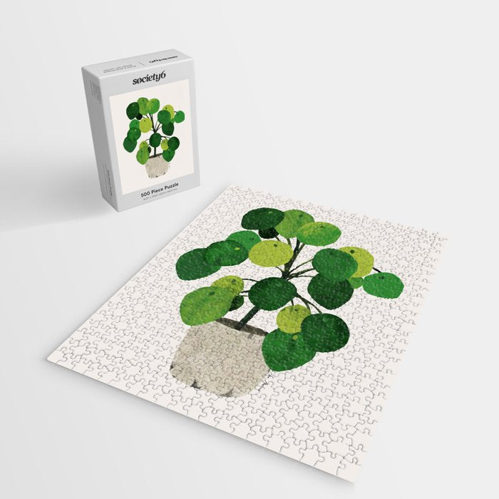 Pilea Peperomioides interior plant Jigsaw Puzzle Gallery Image 2