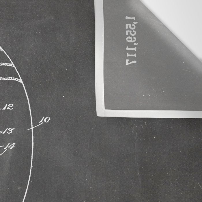 American Football Patent - Football Art - Black Chalkboard Wall Tapestry Gallery Image 3