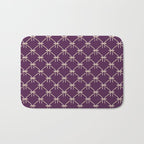 Bows & Ribbons Pattern XXXV Dark Purple Bath Mat Gallery Image 1