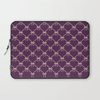 Bows & Ribbons Pattern XXXV Dark Purple Laptop Sleeve Gallery Image 1