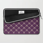 Bows & Ribbons Pattern XXXV Dark Purple Laptop Sleeve Gallery Image 2