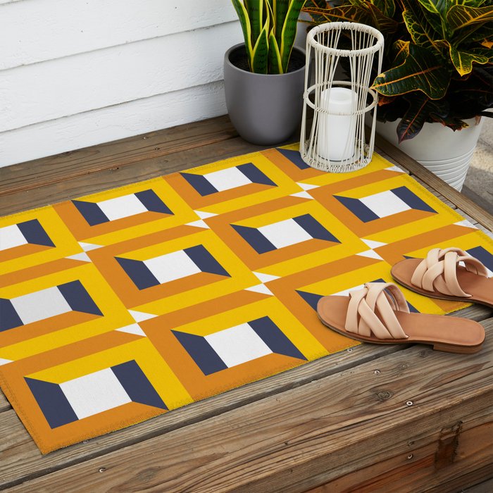 Modern Geometric 74C Outdoor Rug Gallery Image 2