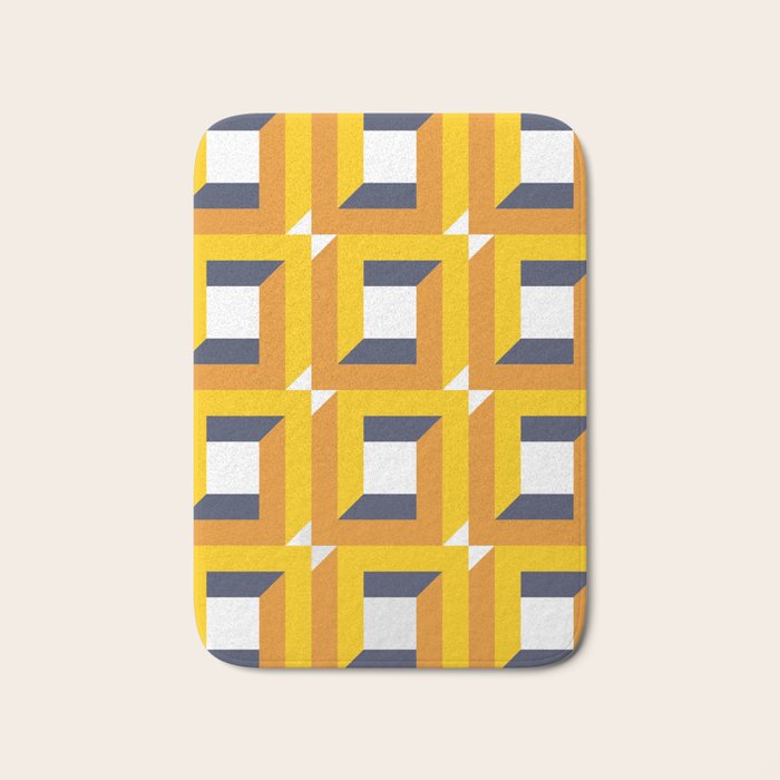 Modern Geometric 74C Bath Mat Gallery Image 1