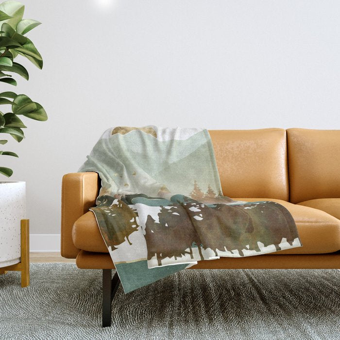 Fall Morning Throw Blanket Gallery Image 1
