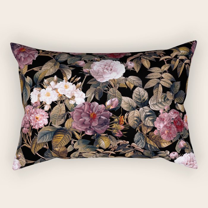 Autumn Winter Flowers IV Rectangular Pillow Gallery Image 1