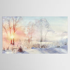 Ethereal Snowy Christmas Morning Sunrise  Tablecloth Gallery Image 2