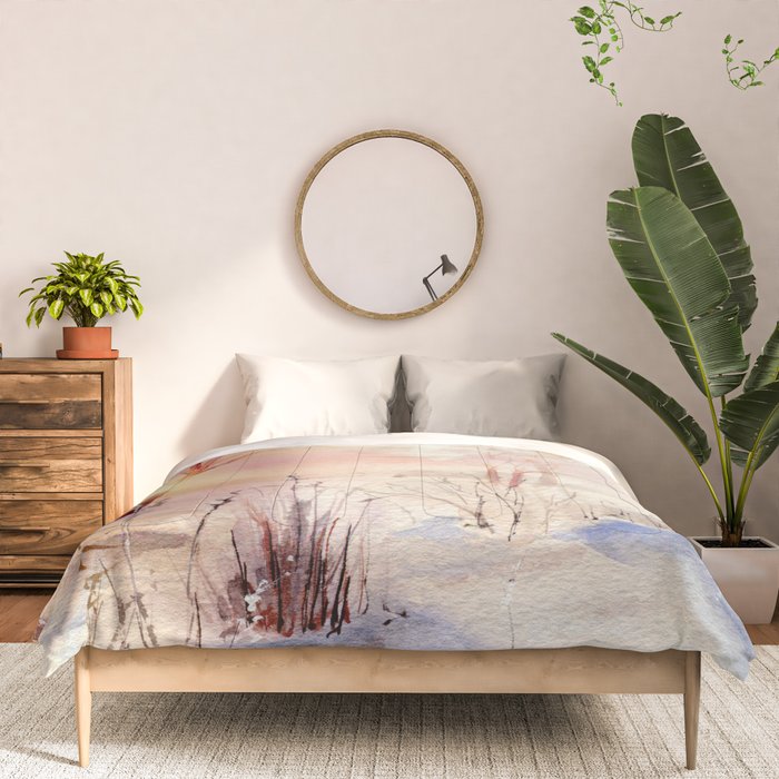 Ethereal Snowy Christmas Morning Sunrise  Comforter Gallery Image 3