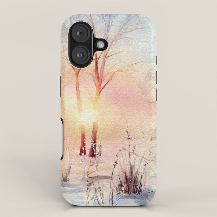 Ethereal Snowy Christmas Morning Sunrise  iPhone Case Gallery Image 1
