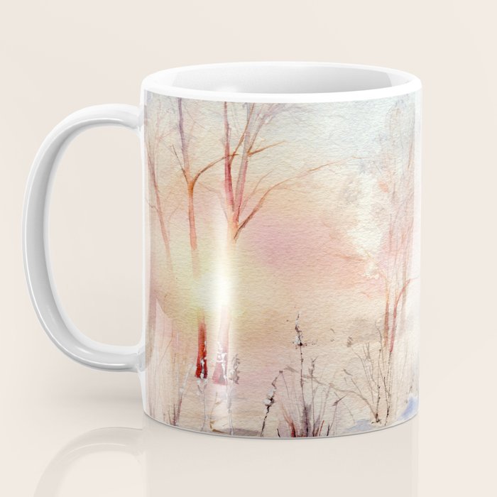 Ethereal Snowy Christmas Morning Sunrise  Coffee Mug Gallery Image 3