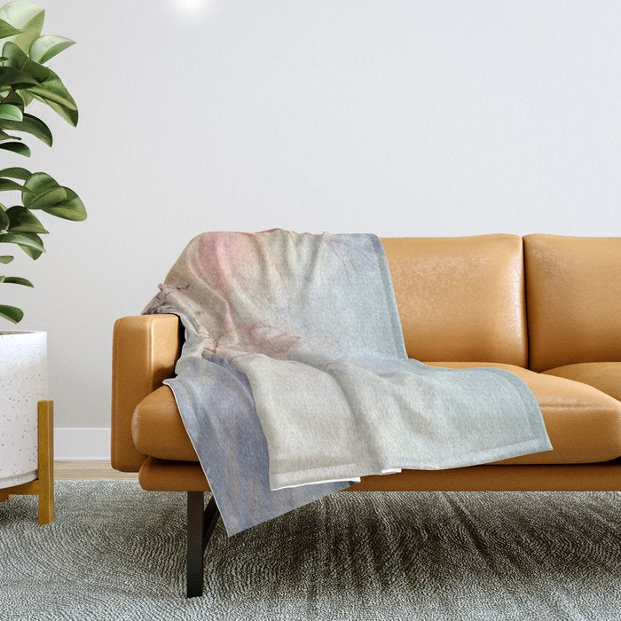 Ethereal Snowy Christmas Morning Sunrise  Throw Blanket Gallery Image 1