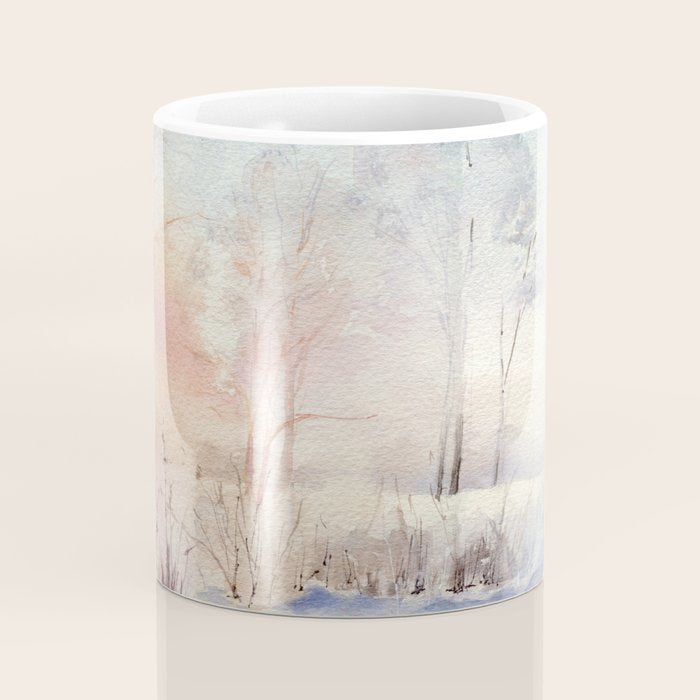 Ethereal Snowy Christmas Morning Sunrise  Coffee Mug Gallery Image 4