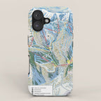 Park City Utah Trail Map Ski Snowboard iPhone Case Gallery Image 1