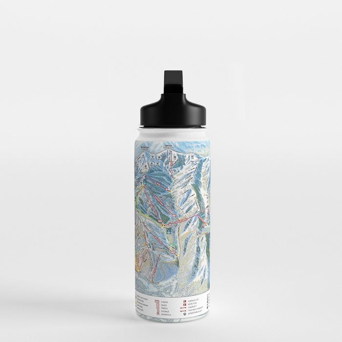 Park City Utah Trail Map Ski Snowboard Water Bottle Gallery Image 3