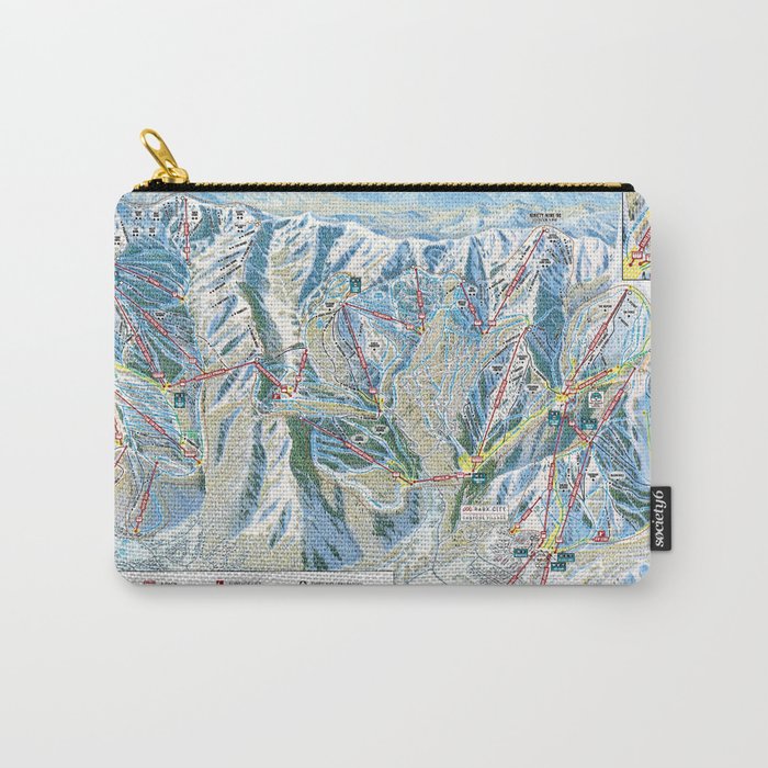 Park City Utah Trail Map Ski Snowboard Carry All Pouch Gallery Image 1