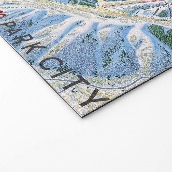 Park City Utah Trail Map Ski Snowboard Welcome Mat Gallery Image 2