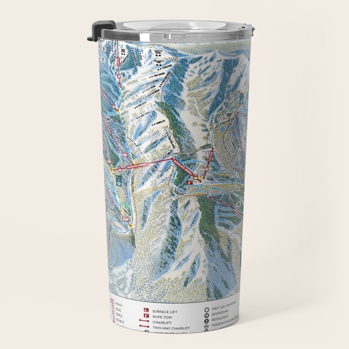 Park City Utah Trail Map Ski Snowboard Travel Mug Gallery Image 3