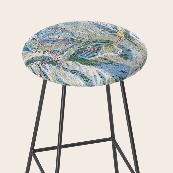 Park City Utah Trail Map Ski Snowboard Stool Gallery Image 2