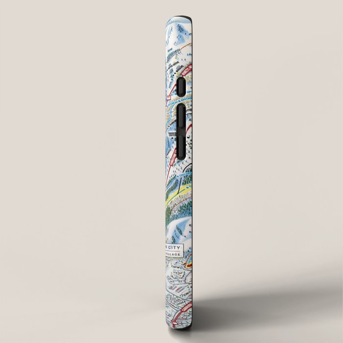 Park City Utah Trail Map Ski Snowboard iPhone Case Gallery Image 2