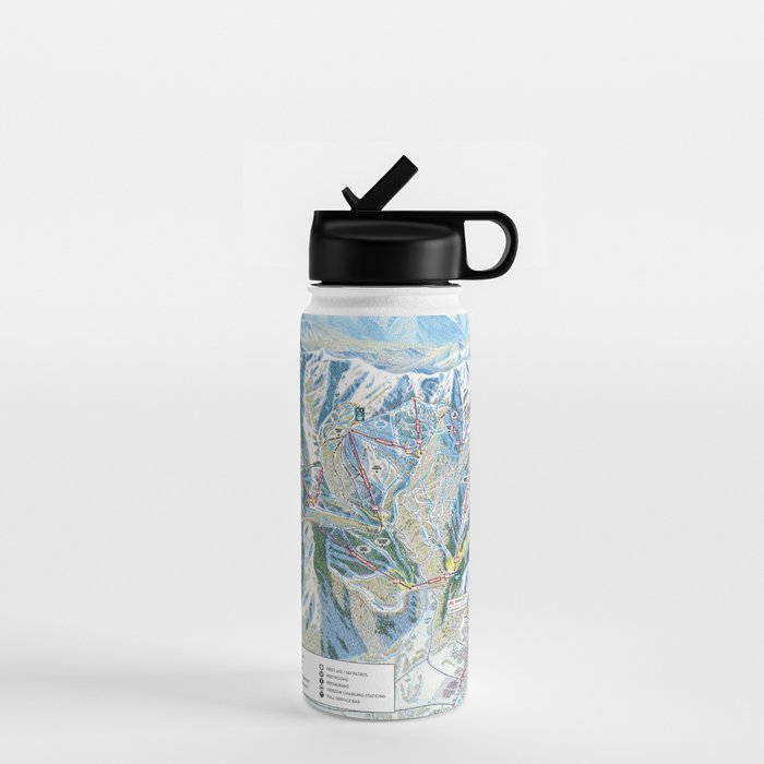 Park City Utah Trail Map Ski Snowboard Water Bottle Gallery Image 1