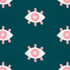 Evil Eye Dots - Teal & Pink Coffee Mug Gallery Image 2