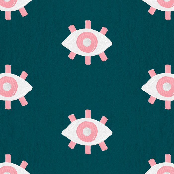 Evil Eye Dots - Teal & Pink Coffee Mug Gallery Image 2