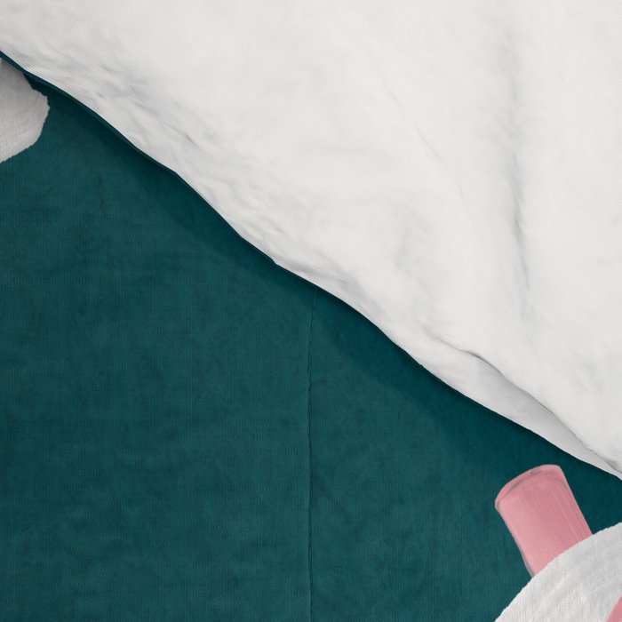 Evil Eye Dots - Teal & Pink Comforter Gallery Image 4