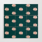 Evil Eye Dots - Teal & Pink Wood Wall Art Gallery Image 1
