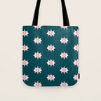Evil Eye Dots - Teal & Pink Tote Bag Gallery Image 1