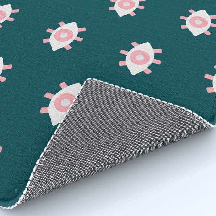 Evil Eye Dots - Teal & Pink Rug Gallery Image 4