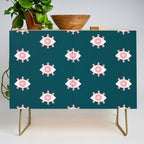 Evil Eye Dots - Teal & Pink Credenza Gallery Image 1