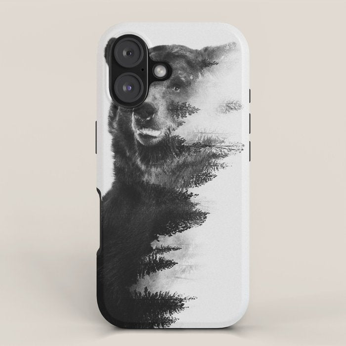 Observing Bear iPhone Case Gallery Image 1