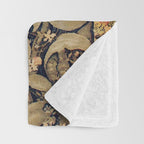French Aubusson Vintage Floral Rug Print Throw Blanket Gallery Image 3