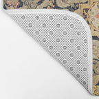 French Aubusson Vintage Floral Rug Print Bath Mat Gallery Image 2